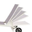 Aluminum Textilene Adjustable Lounge Chair with Wheels - 11D14E