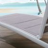 Aluminum Textilene Adjustable Lounge Chair with Wheels - 11D14E