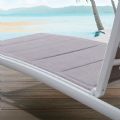 Aluminum Textilene Adjustable Lounge Chair with Wheels - 11D14E