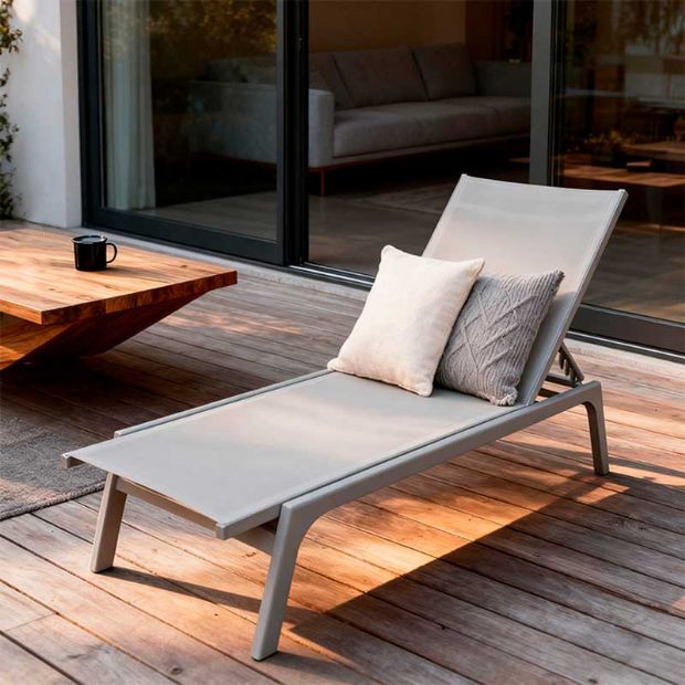 Aluminum Textilene Adjustable Lounge Chair - 11D14F