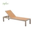 Aluminum Plastic-wood Adjustable Lounge Chair with wheels - 11D14G