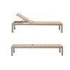 Aluminum Plastic-wood Adjustable Lounge Chair with wheels - 11D14G