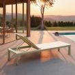 Aluminum Plastic-wood Adjustable Lounge Chair with wheels - 11D14G