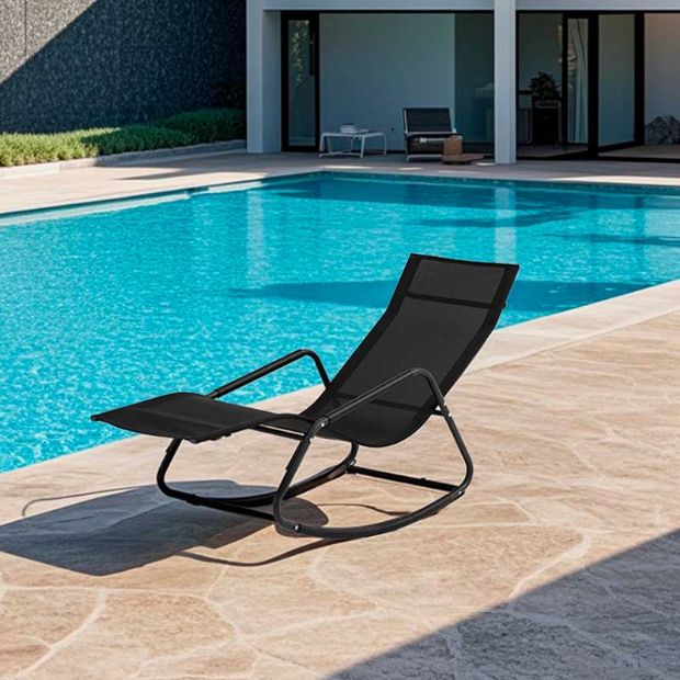 Iron Rocking Lounge Chair - 11D14H
