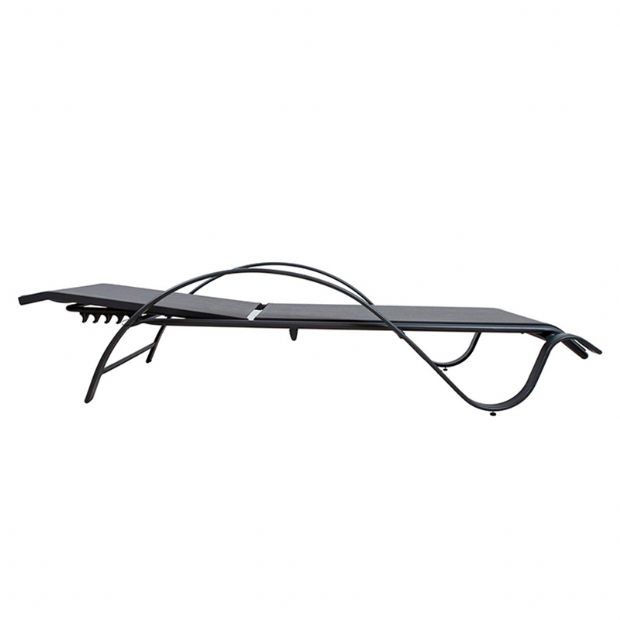 Aluminum Adjustable Lounge Chair with S-shape Armrest - 11D14I