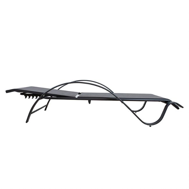 Aluminum Adjustable Lounge Chair with S-shape Armrest - 11D14I