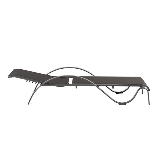 Iron Adjustable Lounge Chair with S-shape Armrest - 11D14J