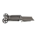 Aluminum Textilene Lounge Chair with Wheels and Pillow - 11D14K