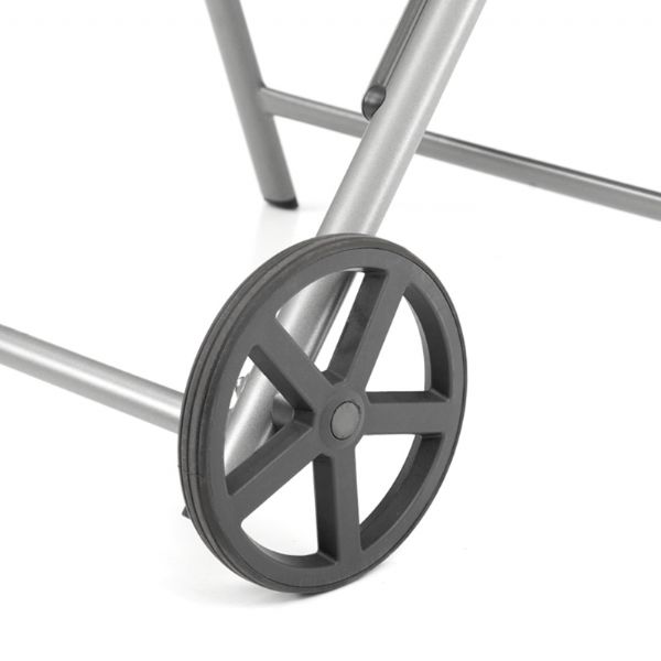 Aluminum Textilene Lounge Chair with Wheels and Pillow - 11D14K