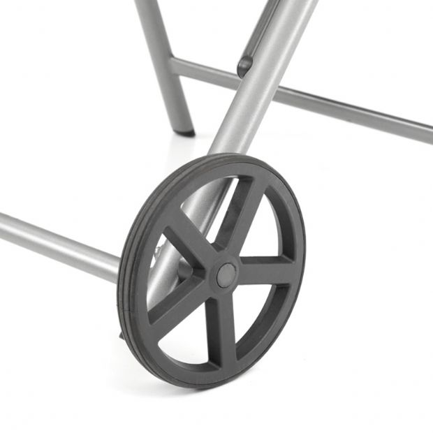 Aluminum Textilene Lounge Chair with Wheels and Pillow - 11D14K