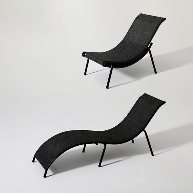 Iron S-shape Folding Lounge Chair - 11D14M