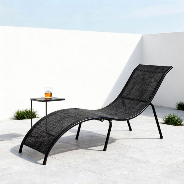 Iron S-shape Folding Lounge Chair - 11D14M