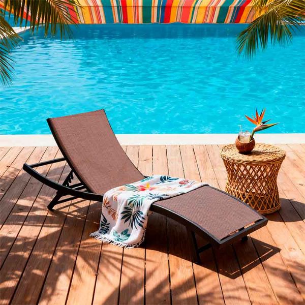 Iron Textilene Adjustable Lounge Chair - 11D14N