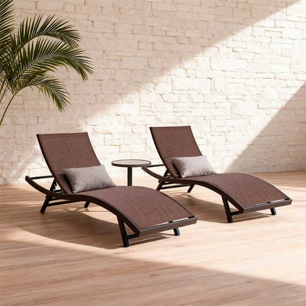 Iron Textilene Adjustable Lounge Chair - 11D14N