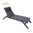 Adjustable Backrest Outdoor Sun Lounger with Aluminum Alloy Frame and Mesh Fabric - 11D25A