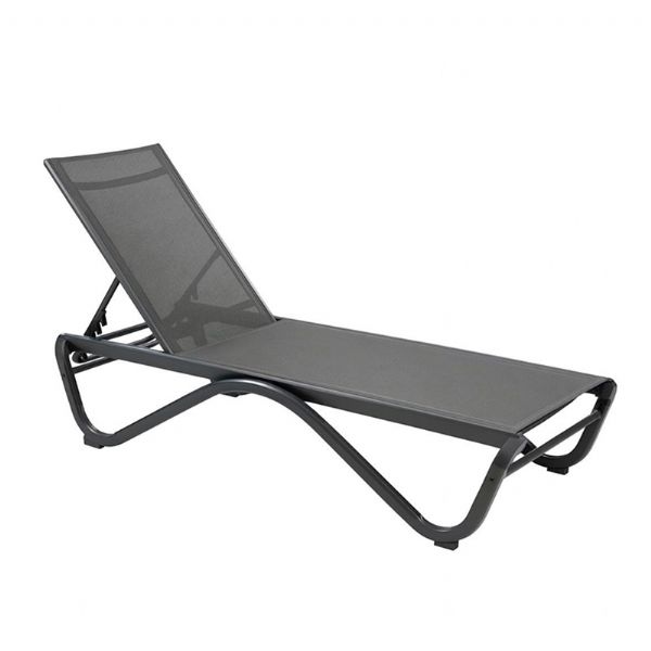 Outdoor Sun Lounger with W-Shaped Aluminum Base - 11D25B