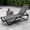 Outdoor Sun Lounger with W-Shaped Aluminum Base - 11D25B