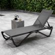 Outdoor Sun Lounger with W-Shaped Aluminum Base - 11D25B