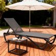 Outdoor Sun Lounger with W-Shaped Aluminum Base - 11D25B