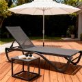 Outdoor Sun Lounger with W-Shaped Aluminum Base - 11D25B
