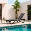 Outdoor Sun Lounger with W-Shaped Aluminum Base - 11D25B