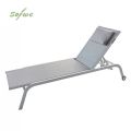 Aluminum Rolling Chaise Lounge Chair with Breathable Mesh Seat - 11D25C