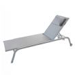 Aluminum Rolling Chaise Lounge Chair with Breathable Mesh Seat - 11D25C