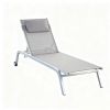 Aluminum Rolling Chaise Lounge Chair with Breathable Mesh Seat - 11D25C