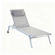 Aluminum Rolling Chaise Lounge Chair with Breathable Mesh Seat - 11D25C