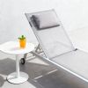 Aluminum Rolling Chaise Lounge Chair with Breathable Mesh Seat - 11D25C