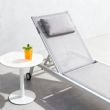 Aluminum Rolling Chaise Lounge Chair with Breathable Mesh Seat - 11D25C