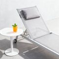 Aluminum Rolling Chaise Lounge Chair with Breathable Mesh Seat - 11D25C