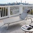 Aluminum Rolling Chaise Lounge Chair with Breathable Mesh Seat - 11D25C