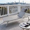 Aluminum Rolling Chaise Lounge Chair with Breathable Mesh Seat - 11D25C