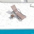 Outdoor Sun Lounger with Curved Armrests - 11D25E