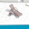 Outdoor Sun Lounger with Curved Armrests - 11D25E