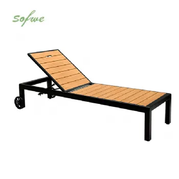Aluminum Frame WPC Outdoor Sun Lounger