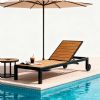 Aluminum Frame WPC Outdoor Sun Lounger - 11D25G