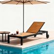 Aluminum Frame WPC Outdoor Sun Lounger - 11D25G