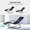 Wholesale Outdoor Rocking Sun Lounger with Adjustable Arch Metal Frame for Patio Poolside Furniture Supply - 11D25H