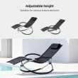 Wholesale Outdoor Rocking Sun Lounger with Adjustable Arch Metal Frame for Patio Poolside Furniture Supply - 11D25H