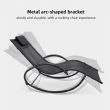 Wholesale Outdoor Rocking Sun Lounger with Ergonomic Curved Mesh Seat for Poolside Patio Furniture Supply - 11D25J