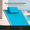 Wholesale Folding Outdoor Sun Lounger with Multi-Level Adjustable Backrest and Removable Headrest for Poolside Patio - 11D25K