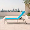 Wholesale Folding Outdoor Sun Lounger with Multi-Level Adjustable Backrest and Removable Headrest for Poolside Patio - 11D25K