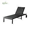 Wholesale Outdoor Metal Sun Lounger with Wheels and Breathable Mesh Fabric for Patio Poolside Supply - 11D25O