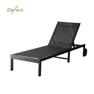 Wholesale Outdoor Metal Sun Lounger with Wheels and...