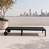 Wholesale Outdoor Metal Sun Lounger with Wheels and Breathable Mesh Fabric for Patio Poolside Supply - 11D25O