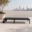 Wholesale Outdoor Metal Sun Lounger with Wheels and Breathable Mesh Fabric for Patio Poolside Supply - 11D25O