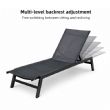 Wholesale Outdoor Sun Lounger 550g Breathable Mesh Surface Adjustable Backrest KD Structure for  Poolside Supply - 11D25P