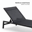 Wholesale Outdoor Sun Lounger 550g Breathable Mesh Surface Adjustable Backrest KD Structure for  Poolside Supply - 11D25P
